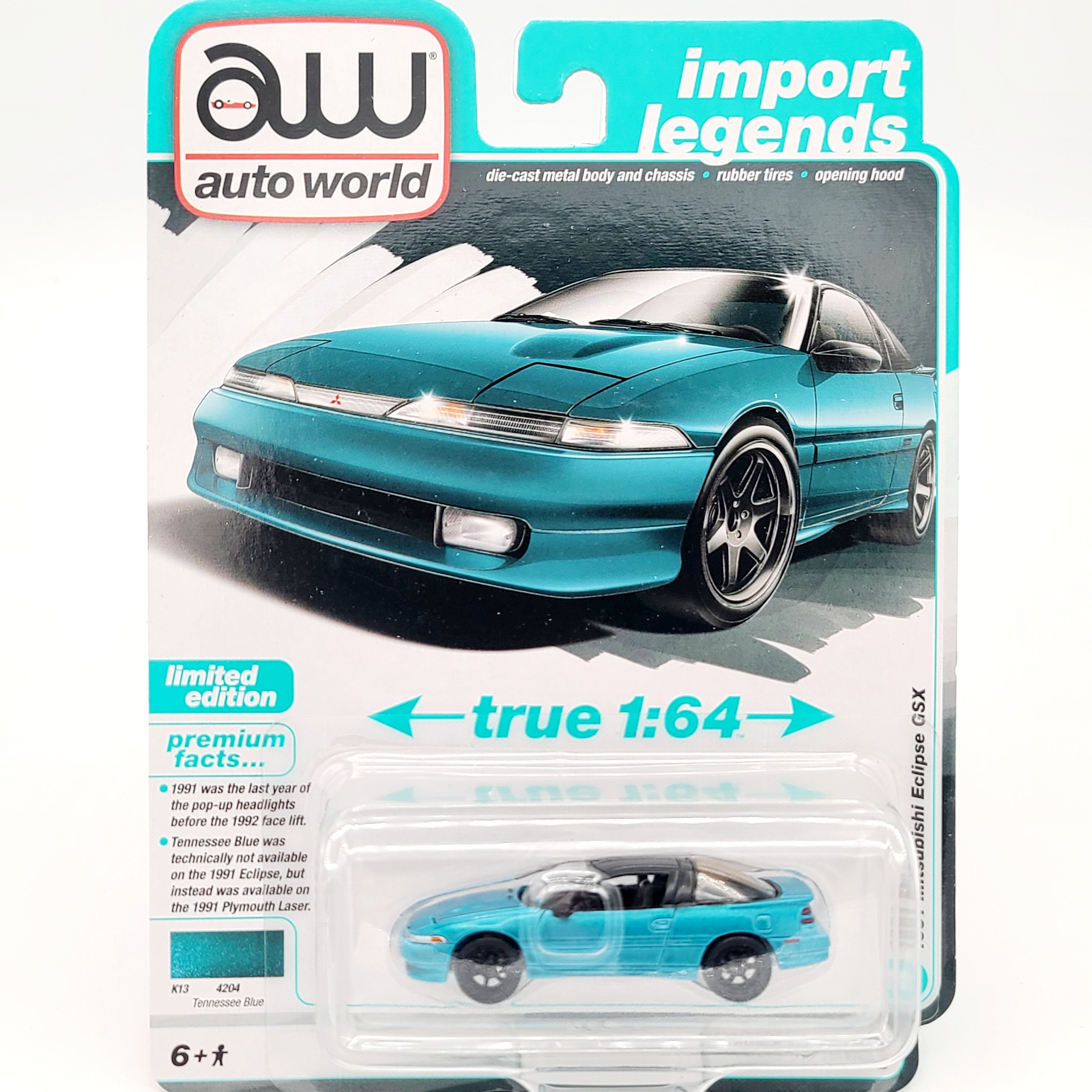 Auto World '91 Mitsubishi Eclipse GSX - 1:64 scale (2025 Release 1B - Import Legends)